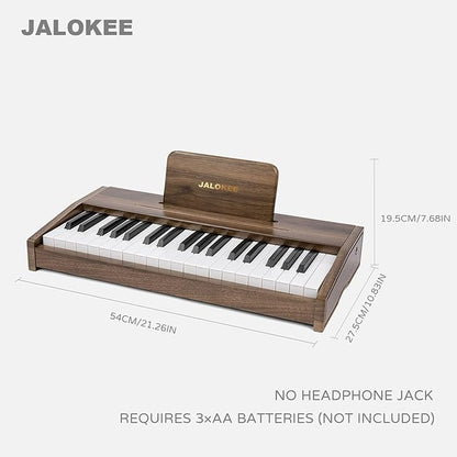 Kids Piano Keyboard, Digital Piano for Kids, Music Educational Instrument Toy, Wood Toy for 3+ Girls and Boys (Walnut, 37 Keys)