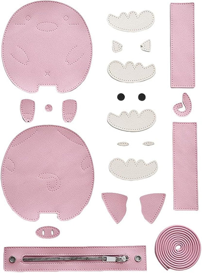 NUOBESTY 1 Set Handbag DIY Womens Suits DIY Sewing kit Girls Purse Making kit Piggy Bag for Women Purse Making kit Girl Animal Purses for Women Kids Craft Art Polyester Bags Jewelry Child