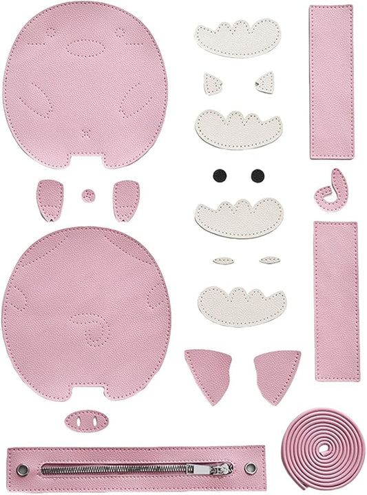 NUOBESTY 1 Set Handbag DIY Womens Suits DIY Sewing kit Girls Purse Making kit Piggy Bag for Women Purse Making kit Girl Animal Purses for Women Kids Craft Art Polyester Bags Jewelry Child