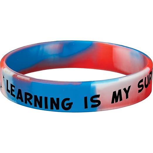 Learning is My Superpower Silicone Bracelets - 24 Bracelets