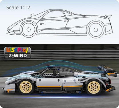 Collectible Model Car Kits for Adults to Build – Car Models Kits to build for Adults and Kids- Model Car Building Set 1:12 Scale with 959 Pieces - Great Birthday Gift for Adults, Teenagers and Kids