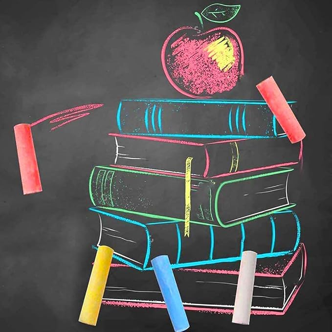 ArtCreativity Jumbo Sidewalk Chalk Set for Kids, Giant Box of 120 Colorful Chalk Pieces, Non-Toxic, Dust-Free, Washable Chalk in 10 Colors, For Driveway, Pavement, Outdoors, Great Arts & Crafts