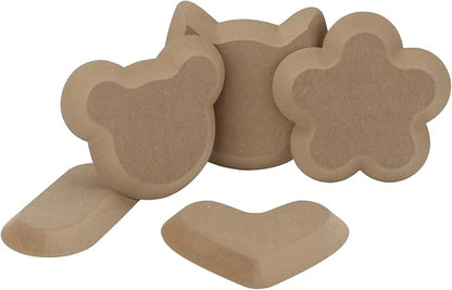 Ceramics Plate Forming Molds, Clay Pottery Molds for Handbuliding, Ceramics Plate Slump Mold, 5 Shapes Various Sizes Ceramic Set for Pottery Tools and Supplies (Heart)