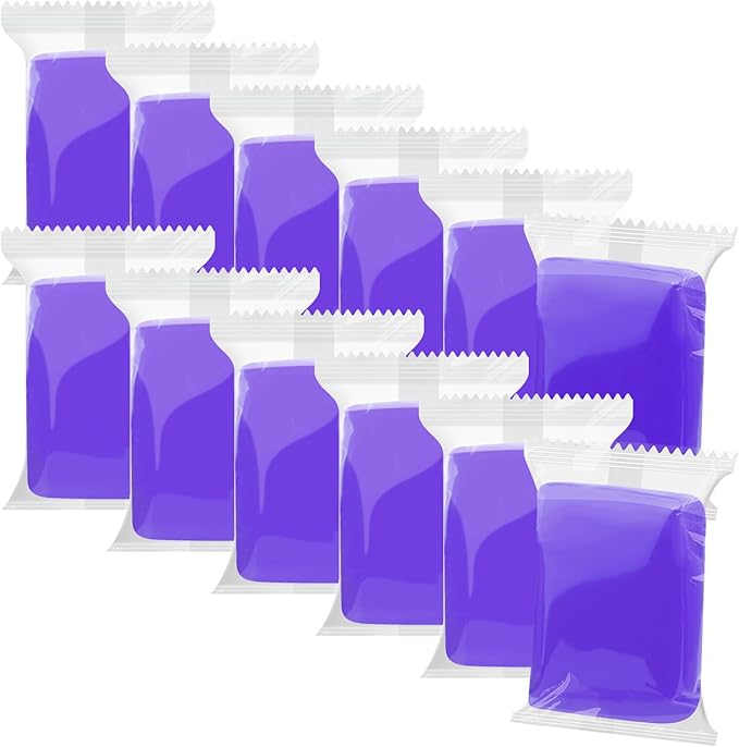 Purple Air Dry Clay 12 Packs Foam Clay Air Dry Foam Clay for Kids,Moldable Super Light Weight Clay Perfect for Arts, Crafts, Classroom Teaching