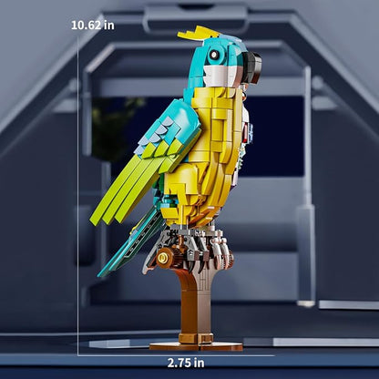 DAHONPA Parrot Building Blocks Set 688 Pieces, Half-Body Mecha Bird Animal Series Build Blocks Toy, Gift for Kid and Adult