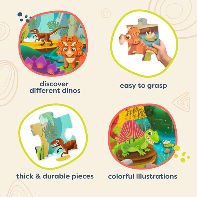 B. toys- Gigantic Jigsaw - Dinosaurs- Floor Puzzle – 48-Piece Dinosaur Puzzle – Large 2 x 3 Feet Jigsaw Puzzle for Kids – Educational & Developmental Toys – 3 Years +