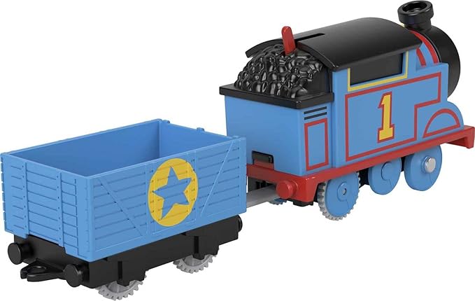 Thomas & Friends Motorized Toy Train Thomas Battery-Powered Engine with Cargo for Pretend Play Preschool Kids Ages 3+ Years