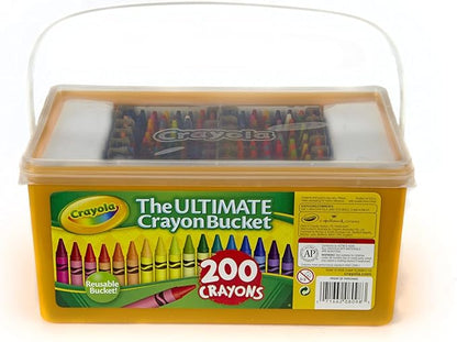 Crayola Ultimate Crayon Bucket, 200 Crayons, Duplicates of Favorite Colors, Gift for Kids