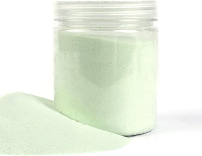 Shiny Stone Colorful Sand,Rainbow Sand,Art Sand,Colored Sand,Craft Sand,Decorative Wedding Vibrant Sand, 40 Colors 250g/0.55lb/8.81oz for Wedding Succulent Terrarium Vase (Shallow Green)