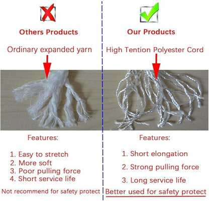 Child Safety Net 3.28ft x 9.84ft Stair Balcony Railing Protector/Pet Toy Anti-Fall Sturdy Polyester Black – 1 Pack