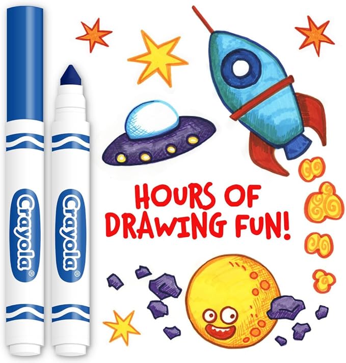 Crayola Washable Markers - Blue (12ct), Kids Broad Line Markers, Bulk Markers for Classrooms & Teachers