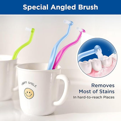 End Tuft Toothbrush, Orthodontic Toothbrush Small Head, Ultra Soft Gum Brushes for Braces, Implants, Retainers and Teeth Detail Cleaning, 6 Pcs