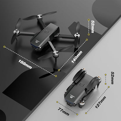 DEERC Drone with Camera 1080P, D20S FPV Mini Drones for Kids Adults Beginner; Foldable RC Quadcopter with Brushless Motor, 2 Batteries, Altitude Hold, Optical Flow, 3D Flips, Toy Gifts for Boys Girls