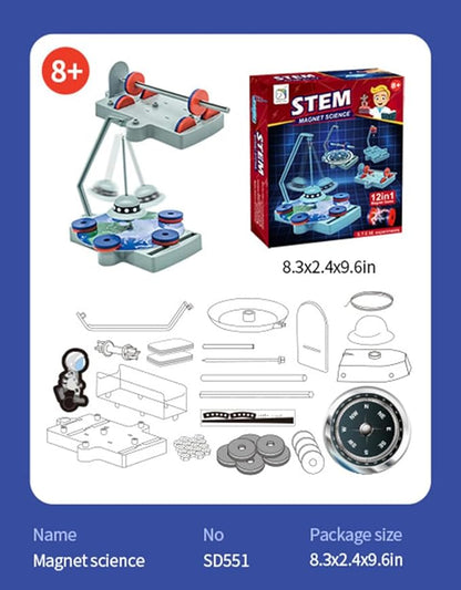 Magnetic Science Kit - Educational DIY for Kids 6+ Years, STEM Project Gifts for Boys and Girls