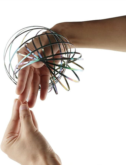 Flow Ring Kinetic 3D Spring Toy DE Kinetic Educational Magic Spring Toy for Kids and Adults Creative Gift(Color)