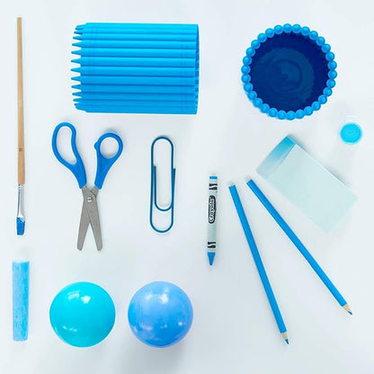 Crayola Crayon Cup for Kids - Colorful Pen, Pencil and Crayon Holder for Creative Kids Desk Organization - Cerulean, Suitable for Kids 3.5 Years and Up