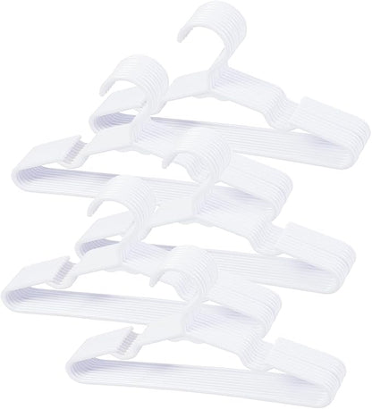 50 pcs White Baby Nursery Closet Hangers,Non-Slip Laundry Infant Pant Hanger for Newborn Clothes,Ultra-Thin Child Coat Hanger for Girl Boy Toddler Kid