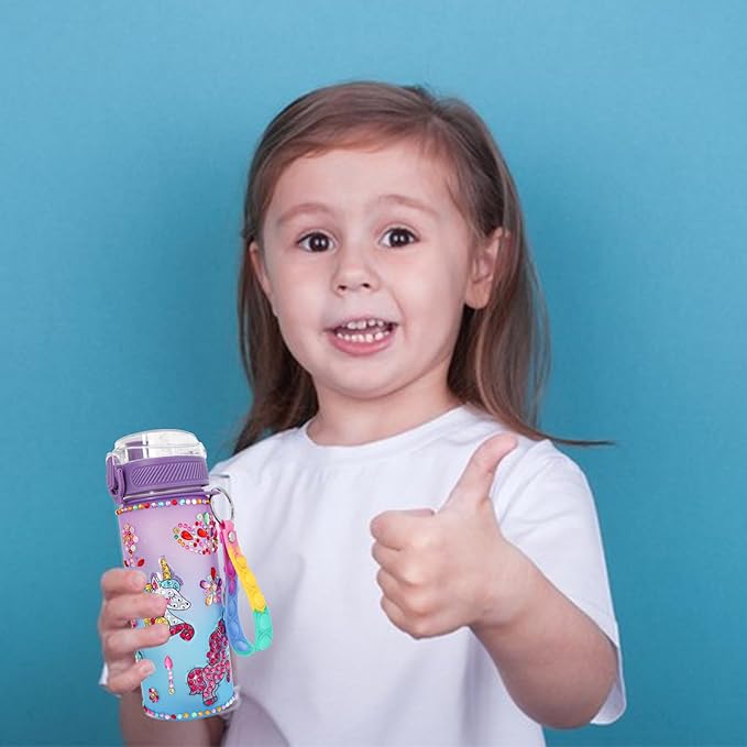 Gifts for Girls 4-12, Decorate Your Own Water Bottle Kits for Girls, Unicorn Diamond Crafts Painting Toys, Kids Water Bottle for School, Christmas and Birthday Gifts Toys for Girls