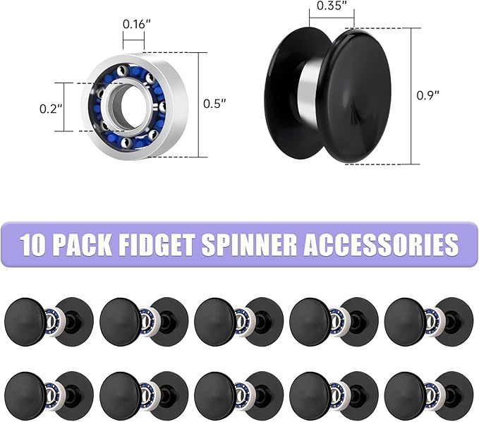 NiArt Fidget Finger Spinner DIY Epoxy Resin Casting Silicone Mold Kit 5 Molds with 10 Bearings Set, Stress Reliever Hand Fidget Toy Gift for Kids and Adults Art Crafts Home Decorations Jewelry (Set B)