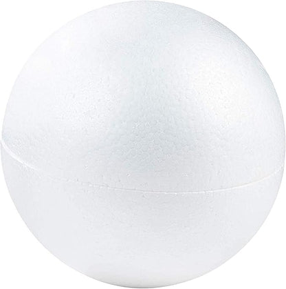 Half Foam Ball 2-Pack - 7.8 x 7.8 x 3.9 in, White - DIY Art Craft & Modeling Supply - Sphere Dome for Crafts Projects