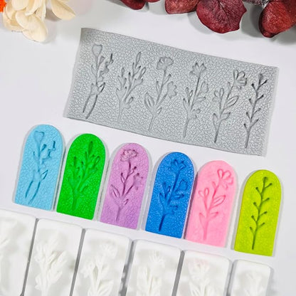 Xaekicr A1-4-9B-Handmade Jewelry Pendant Crafting Kit,Flower Plastic Molds Set, DIY Polymer Clay Printing Tools