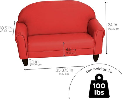 Children's Factory As We Grow Toddler Sofa, Flexible Seating for Daycare or Preschool, Kids Reading Couch, Playroom Furniture, Red