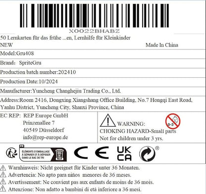 50 PCS Early Learning Flashcards, 7 in 1 Double Sided Cards- Alphabet, Numbers, Foods, Animals, Shapes, Colors with 2 Reclosable Rings, Learning Tool for Pre-K Kindergarten Toddlers