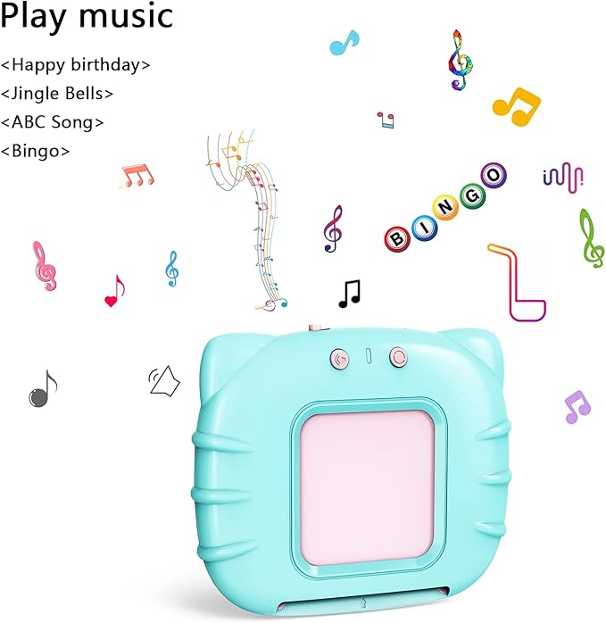 Lapare Spanish and English Bilingual Audible Flash Cards Toy with Music, Learn Spanish and English for Kids, Niñas, Niños, Bebes