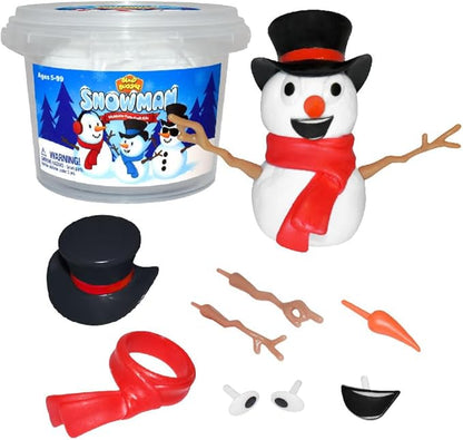Snowman Craft Kit 6 Pack – Build, Play, and Display 6 Air-Dry Clay Snowmen All Christmas & Winter, Great for Birthday Parties & Stocking Stuffers for Kids, Boys and Girls Ages 5+