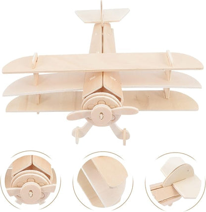 3pcs DIY Wood Planes,Wooden Airplane Craft for Kids,Mini Assemble Painting Airplane Model Toys 3D Airplane Kit for Kids School Art Activity Kids Birthday