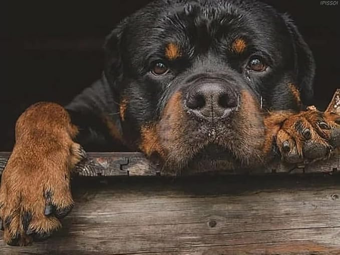 500 Piece Jigsaw Puzzles for Adults Kids -Rottweiler Dog Puzzle, Wooden Animal Puzzle,Dogs Lover Puzzle Gifts, Challenging Puzzles Home Decor Family Leisure Game Preschool Toys