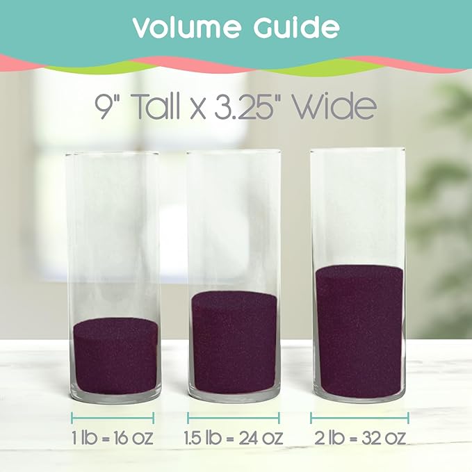 Sandsational Sparkle Plum Unity Sand, 1 LB (16 oz), Colored Sand for Weddings, Vase Filler, Home Décor, Craft Sand, Aquarium Sand, and More