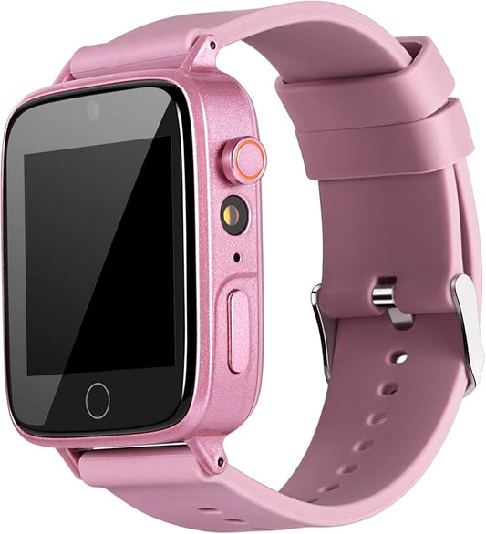 Interactive Kids Watch with Camera & Games: 26 Puzzles, 104 Learning Cards, Music Player, Pedometer - 1.54 Color Display