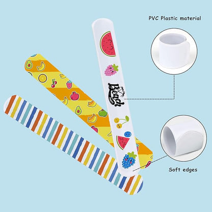 LOMIMOS 42PCS Blank Slap Bracelets,DIY Bands Wristbands Party Favors for Kids School Craft Projects Painting