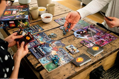 Marvel Dice Throne 4-Hero Box with Scarlet Witch, Thor, Loki & Spider-Man - 2-4 Player Competitive Dice Game