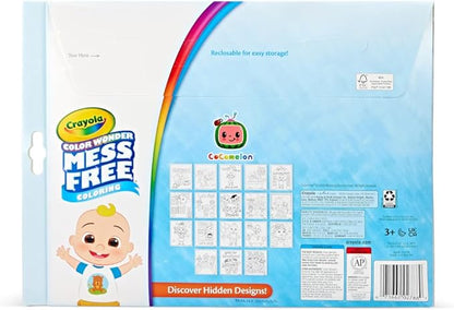Crayola Cocomelon Color Wonder Coloring Set, Cocomelon Coloring Pages, Mess Free Coloring for Toddlers, Travel Activity, Gift for Kids