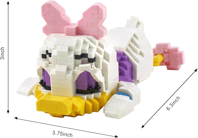 Building Bricks 800+ Pieces Set - Classic Cartoon Characters Building Blocks - Mini Building Block for Boys Girls & Adults (White)