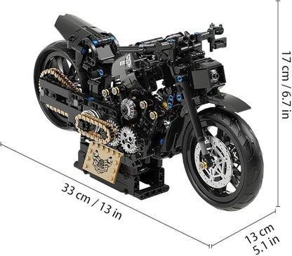 RiceBlock Motorcycle Toys Building Blocks Set, 1:8 Scale Model Gift, Suitable for Motorcycle Models for Boys Age 8-12, 575 Pieces