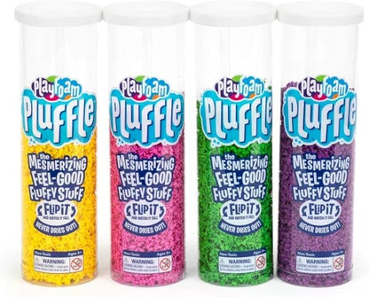 Educational Insights Playfoam Pluffle for Sensory Bins 4-Pack - Green, Pink, Yellow & Purple Sensory Bin Filler for Sensory Table, Great for Sensory Play