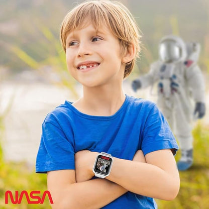 NASA Kids Interactive Smart Watch with Educational Features, Step Counter, Voice Recorder, Camera, Games, Alarm, Timer, Stopwatch, Touchscreen Display, and Fun NASA Themes for Learning and Play