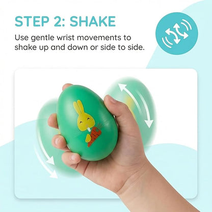 8 Pack Easter Plastic Shake Eggs Percussion Musical Maracas Easter Egg Shakers for Kids Toddlers Easter Basket Stuffers Egg Fillers Party Favors Gifts