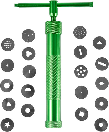 Stainless Steel Clay Extruder Sugar Paste Extruder Cake Fondant Decorating Tool Set Ceramics & Pottery Clay Extruders Mixers & Presses (Green)