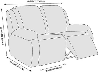 NORTHERN BROTHERS Recliner Loveseat Covers - Recliner Sofa Covers 2 Seater Loveseat Covers for Reclining Loveseat Recliner Cover, Dark Brown