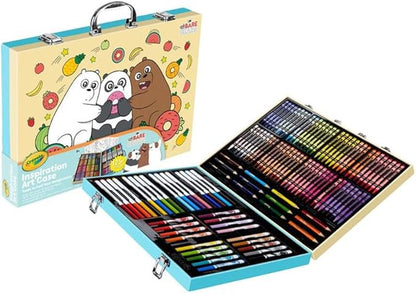 Crayola Inspiration Art Case Coloring Set (125+ Pcs), We Bare Bears Art Kit For Kids, Toys for Girls & Boys, Arts & Crafts Set, Holiday Gift for Kids