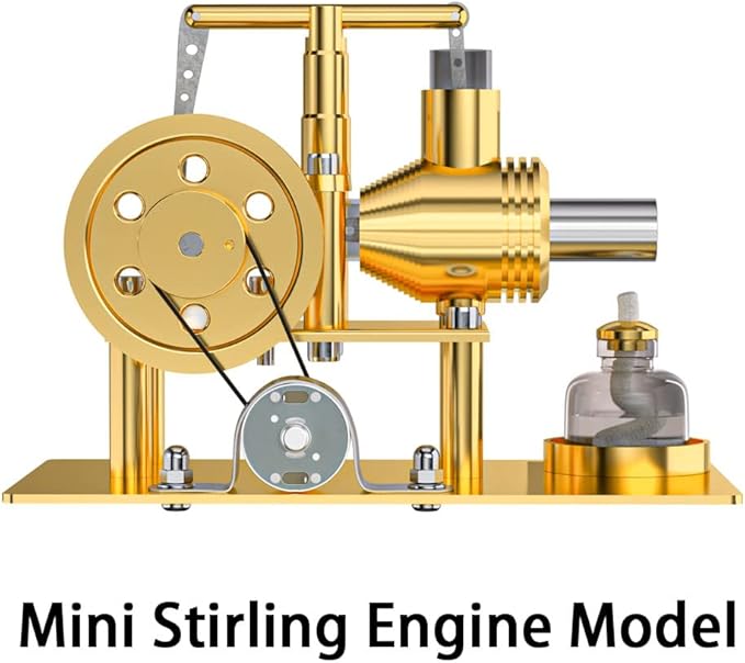 Full Metal Stirling Engine Model Kit, DIY Metal Balance Hot Air Stirling Engine Generator Model with Lights, Science Experiment Kits for Adults and Teens