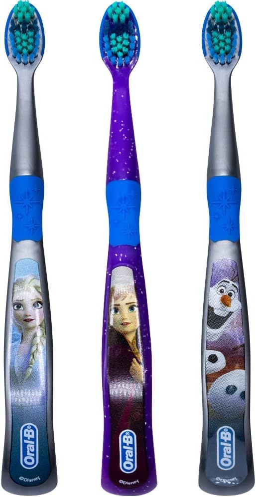 Oral-B Disney Frozen Toothbrush, 3+ YRS, Extra Soft (Characters Vary) - Pack of 2
