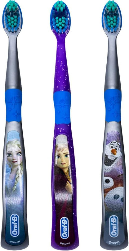 Oral-B Disney Frozen Toothbrush, 3+ YRS, Extra Soft (Characters Vary) - Pack of 2