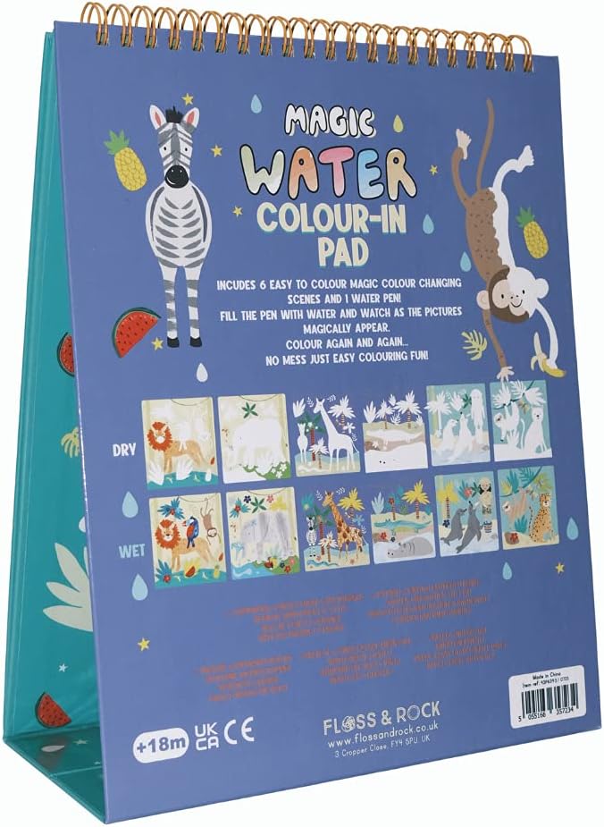 Floss & Rock 43P6393 Jungle Magic Color Changing Watercard Easel and Pen