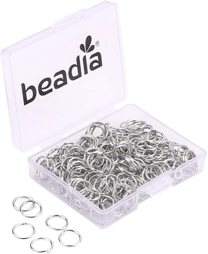 Open Jump Rings Platinum 0.8x8mm 300pcs for DIY Jewelry Making Supplies