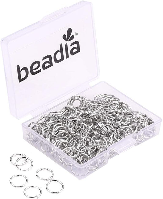 Open Jump Rings Platinum 0.8x8mm 300pcs for DIY Jewelry Making Supplies